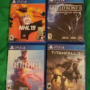 PS4 EA Game Bundle NHL 19 Star Wars Battlefront 2 Battlefield V Titanfall 2